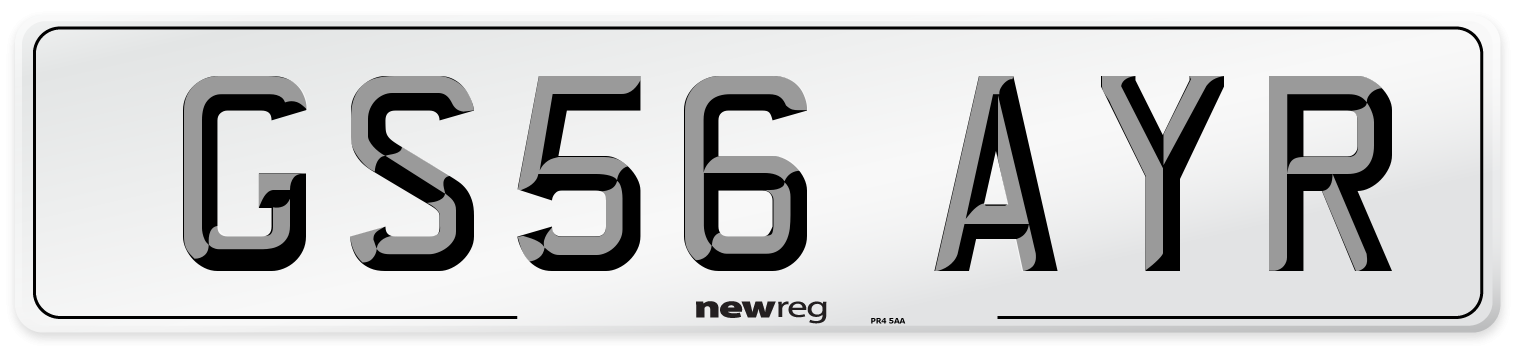 GS56 AYR Number Plate from New Reg